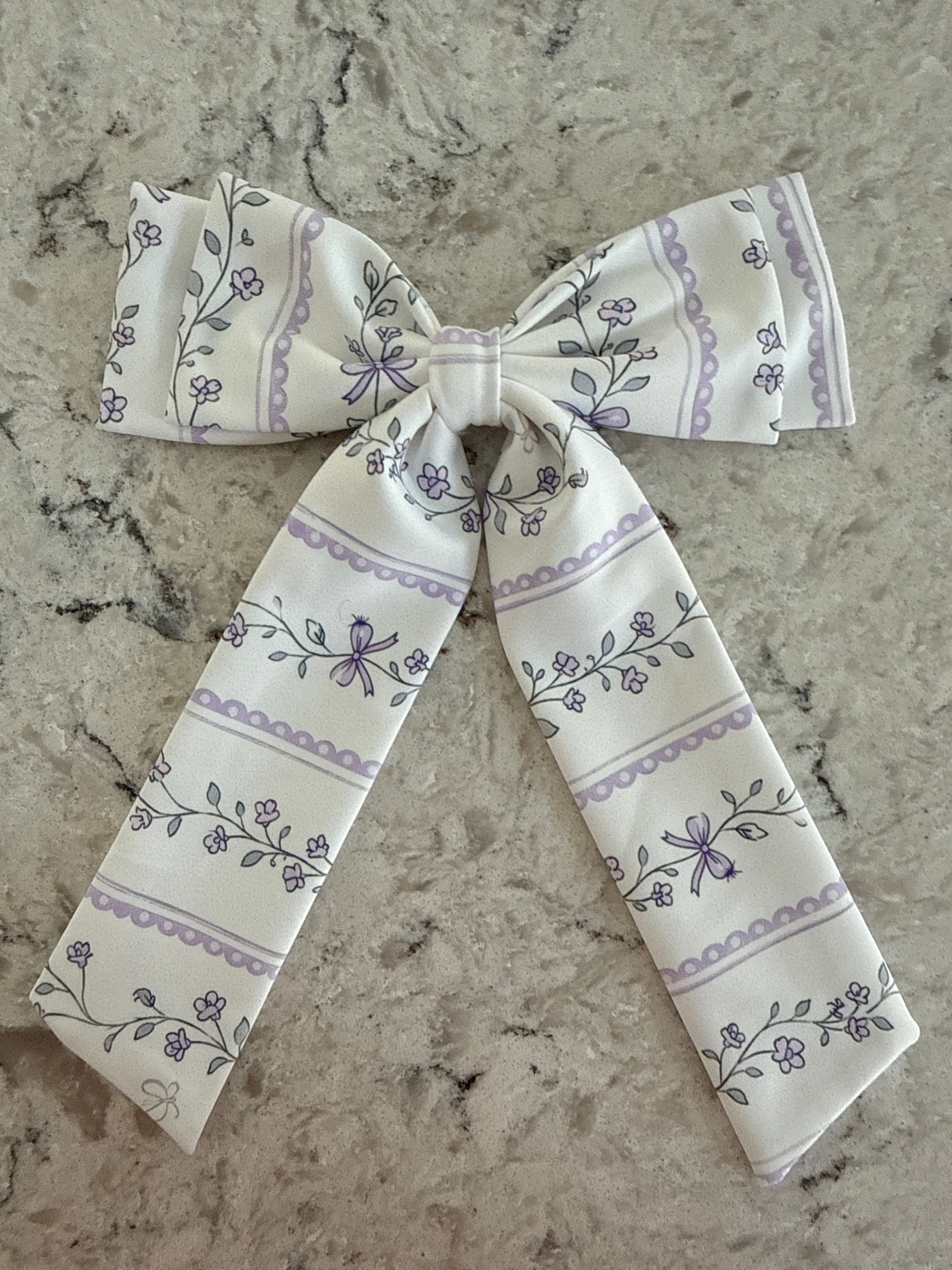 LILAC BELLE WATERFALL BOW