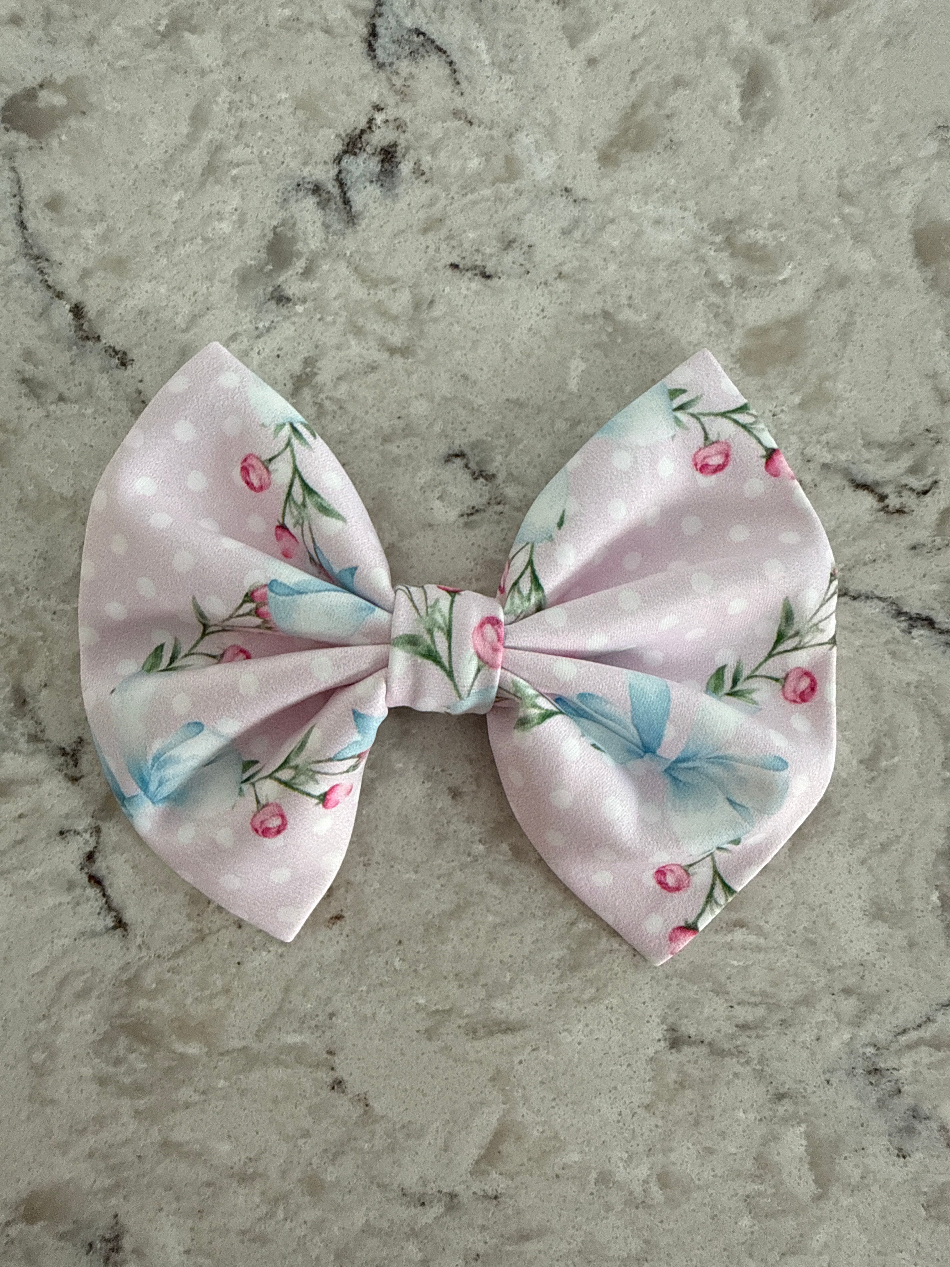 Polka petals bow