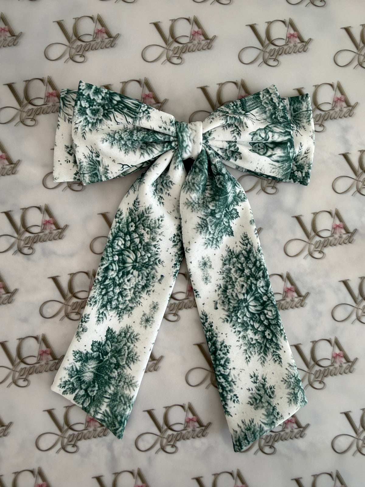 Autumn evergreen waterfall bow