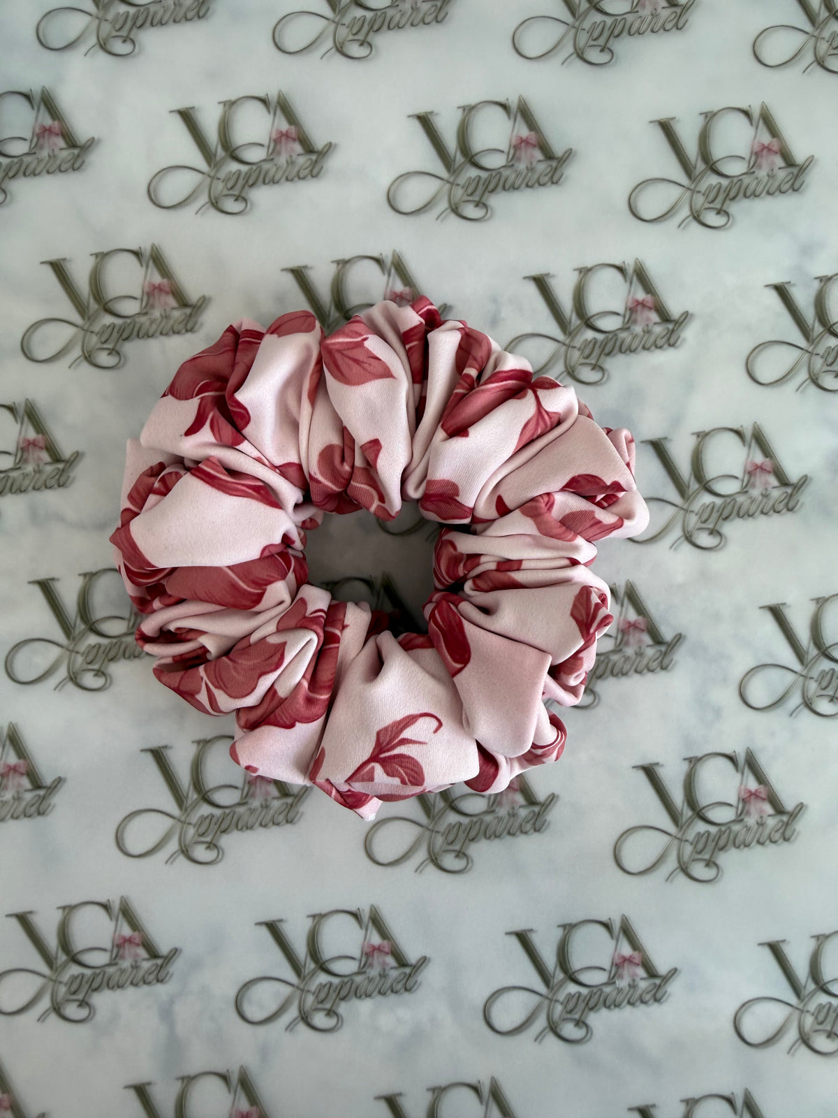 Ombré ruby scrunchie