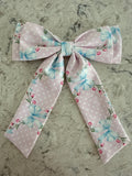 Polka petals waterfall bow